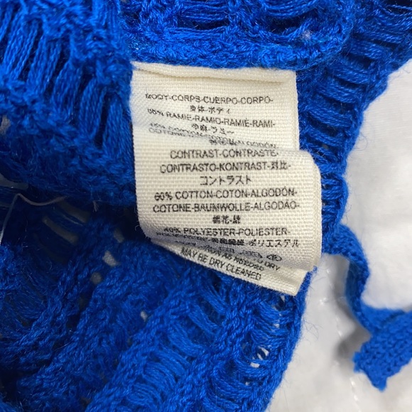 Free People Ruffle Sleeves Knit Blue Blouse Size XS - Picture 6 of 6